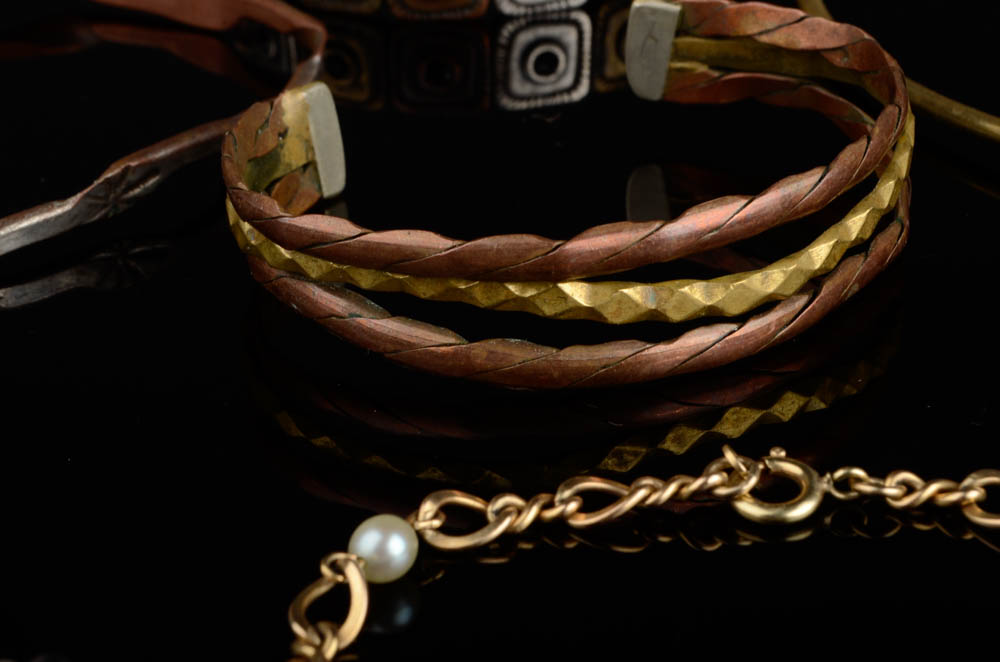 Copper and Brass Toned Jewelry