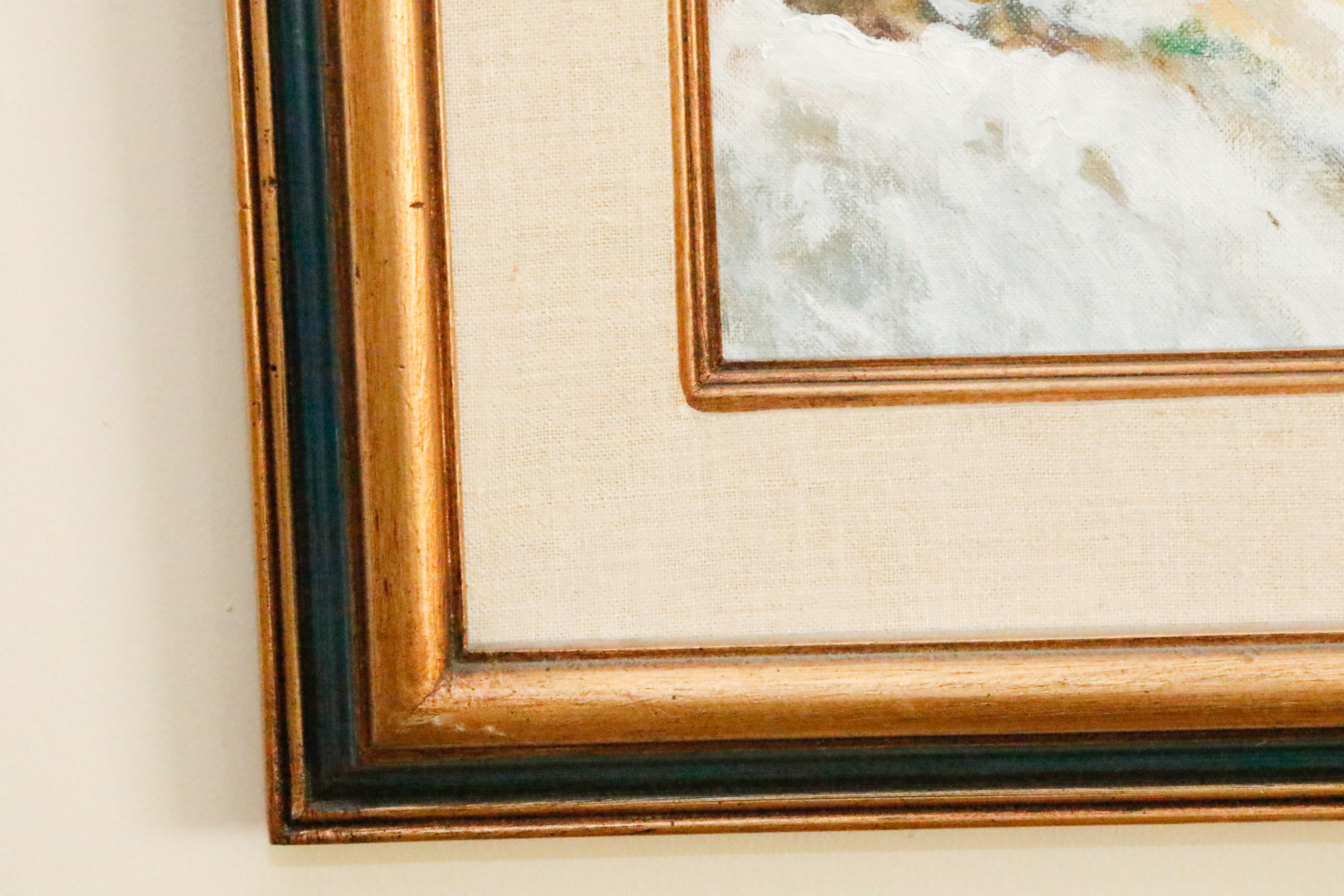 Acrylic on Canvas of Wintery Landscape