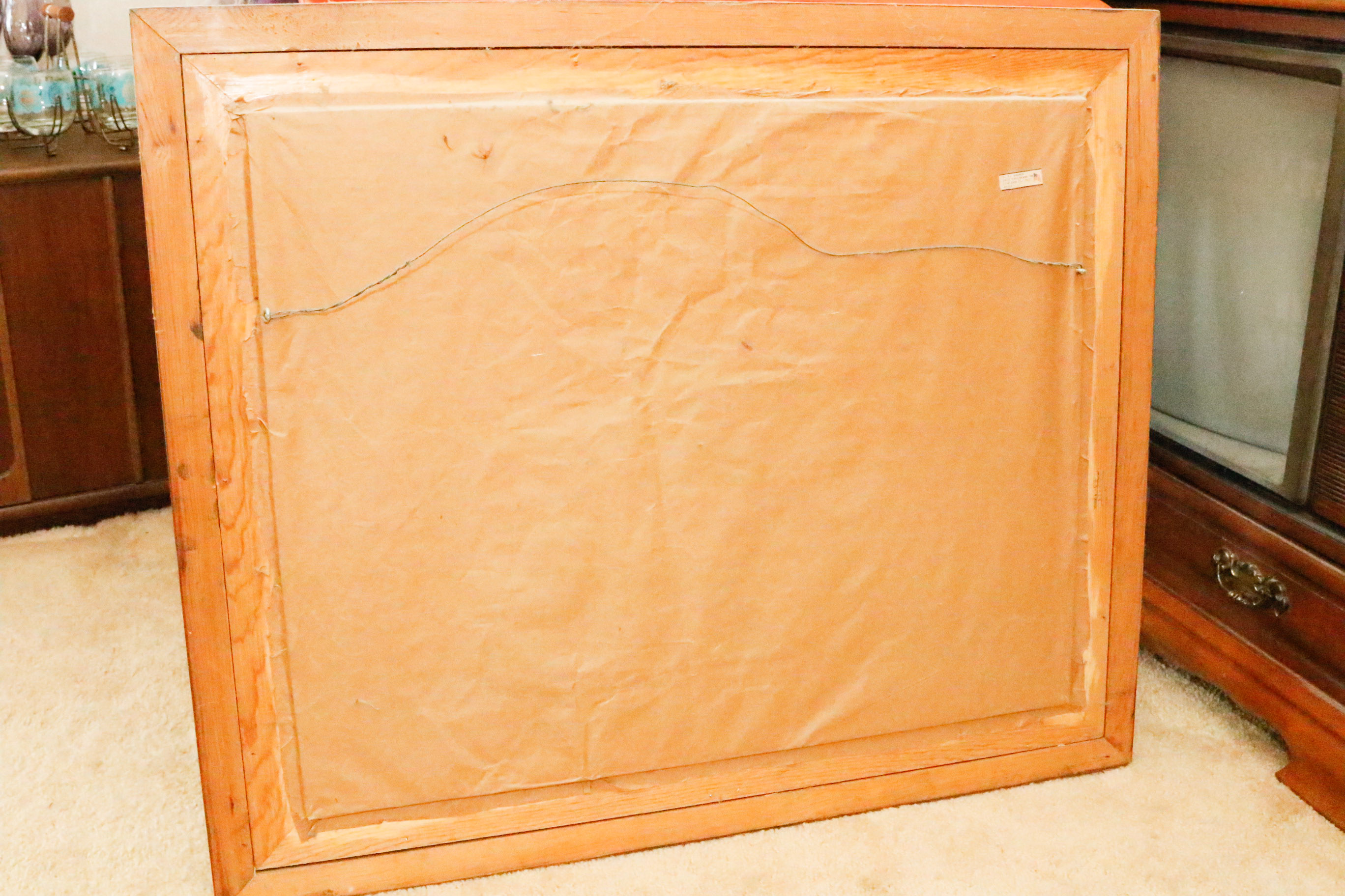 Acrylic on Canvas of Wintery Landscape