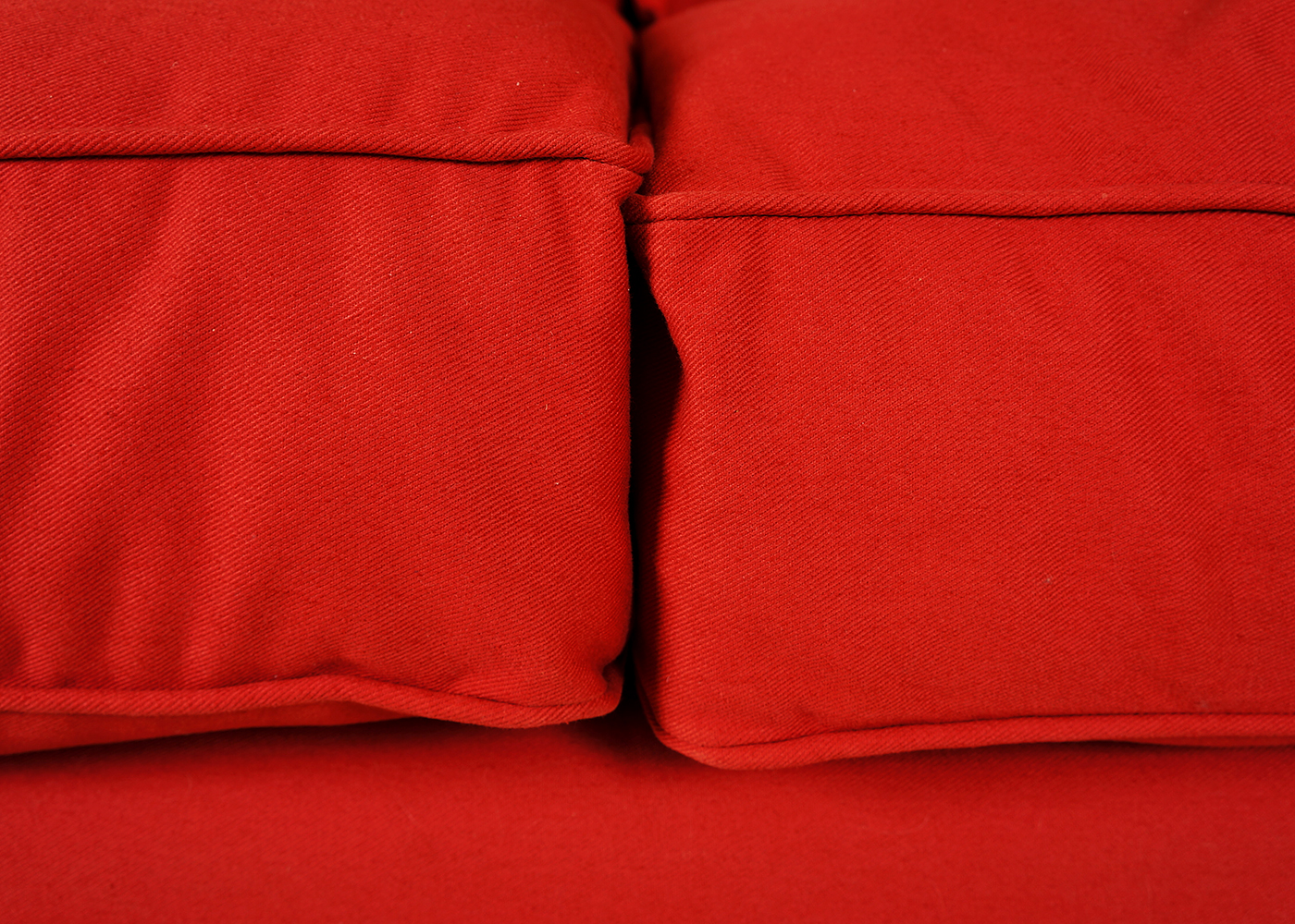 Alan White Blended Cotton Red Felt Sofa