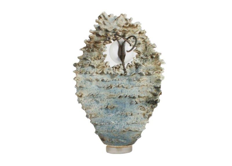 Anthony Jeroski Ruffled Pod Art Pottery Sculpture