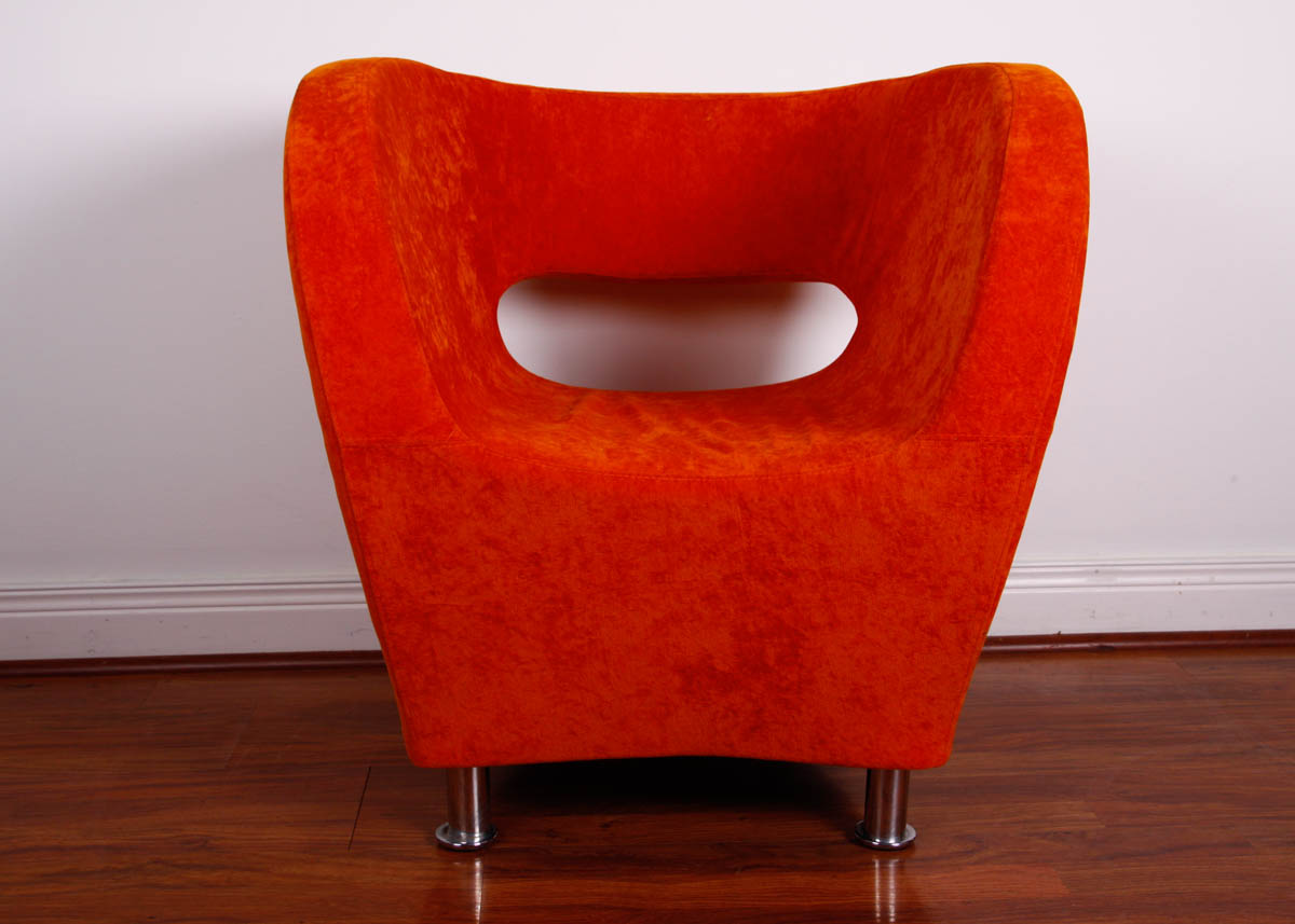Contemporary Modern Style Orange Chair