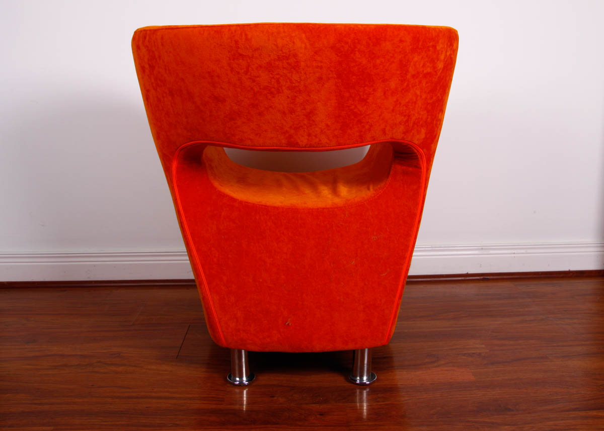 Contemporary Modern Style Orange Chair