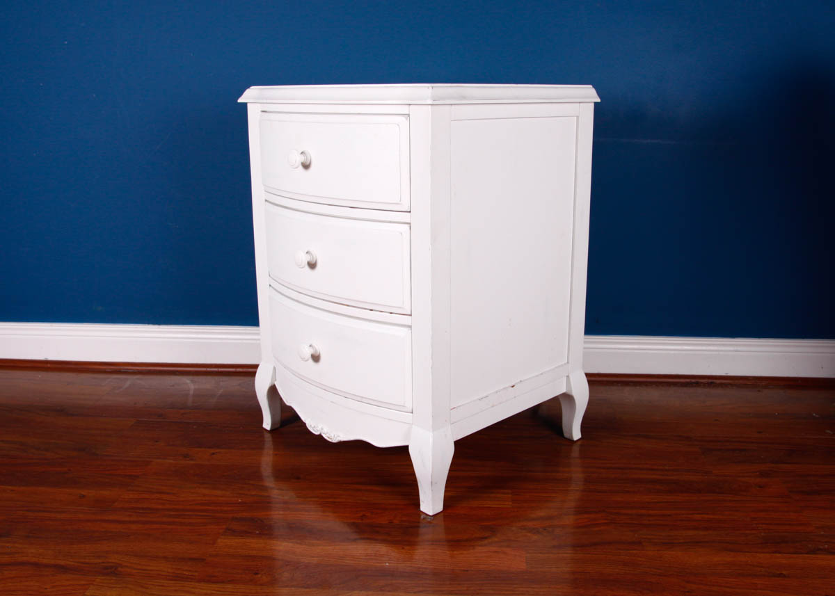 White Shabby Chic Bedside Table