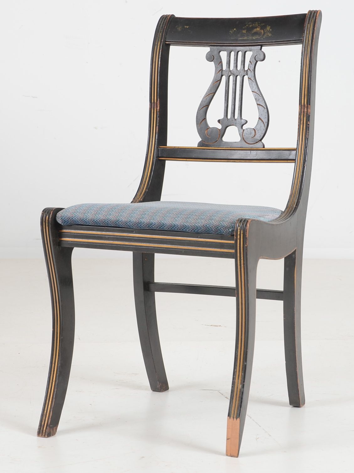 Vintage Chinoiserie Decorated Desk, Chair and Box