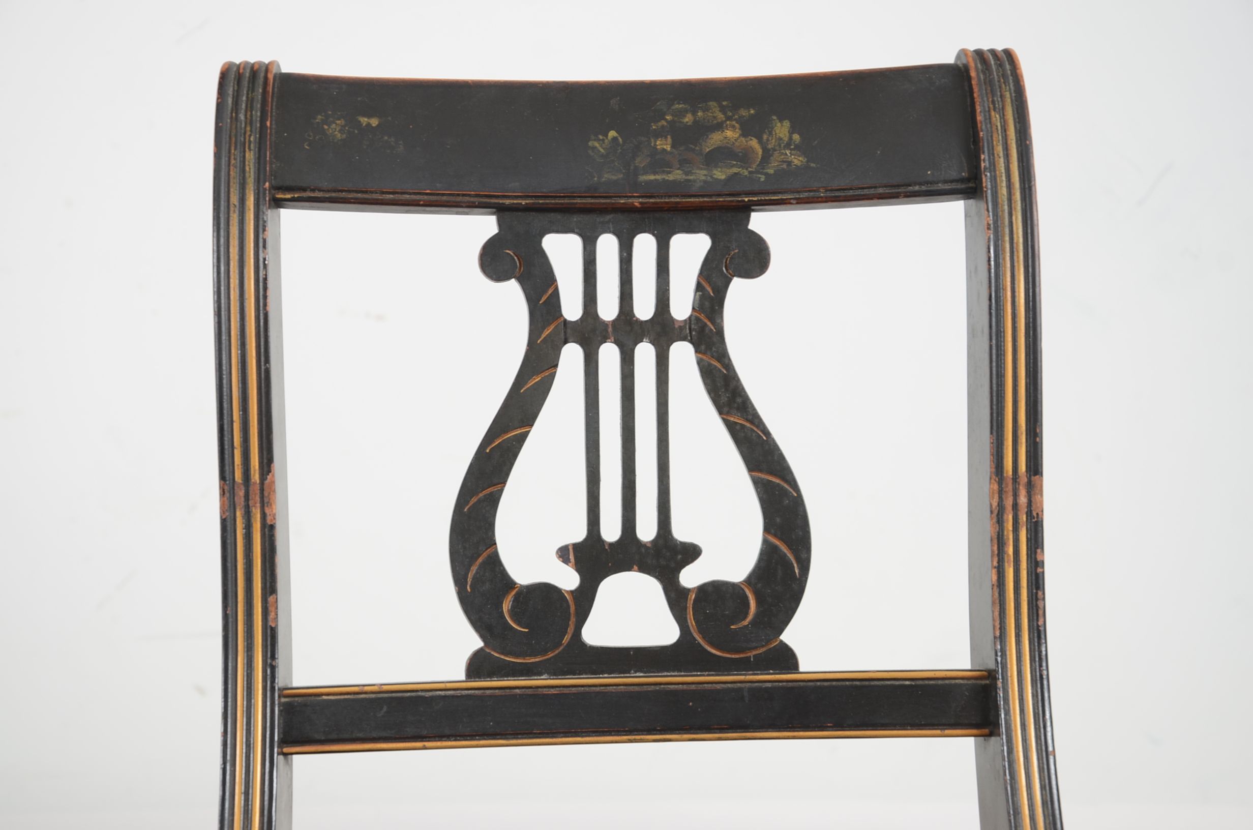 Vintage Chinoiserie Decorated Desk, Chair and Box