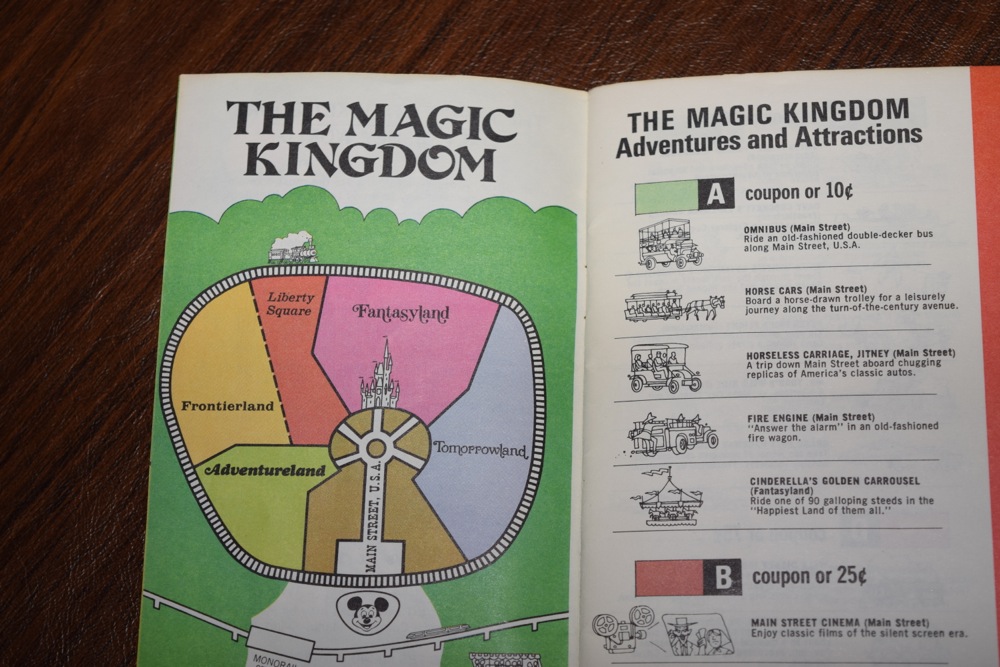 Vintage Walt Disney Mugs and 1972 Disney World Pamphlet