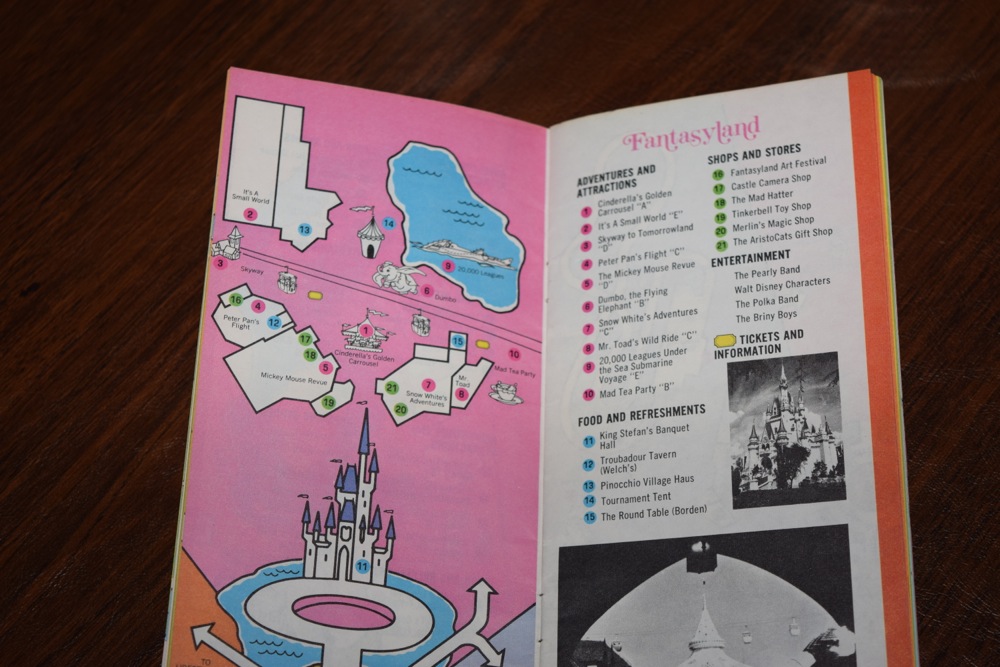 Vintage Walt Disney Mugs and 1972 Disney World Pamphlet