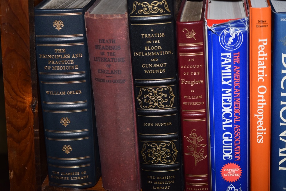 Collection of Vintage and Modern Medical and Reference Books