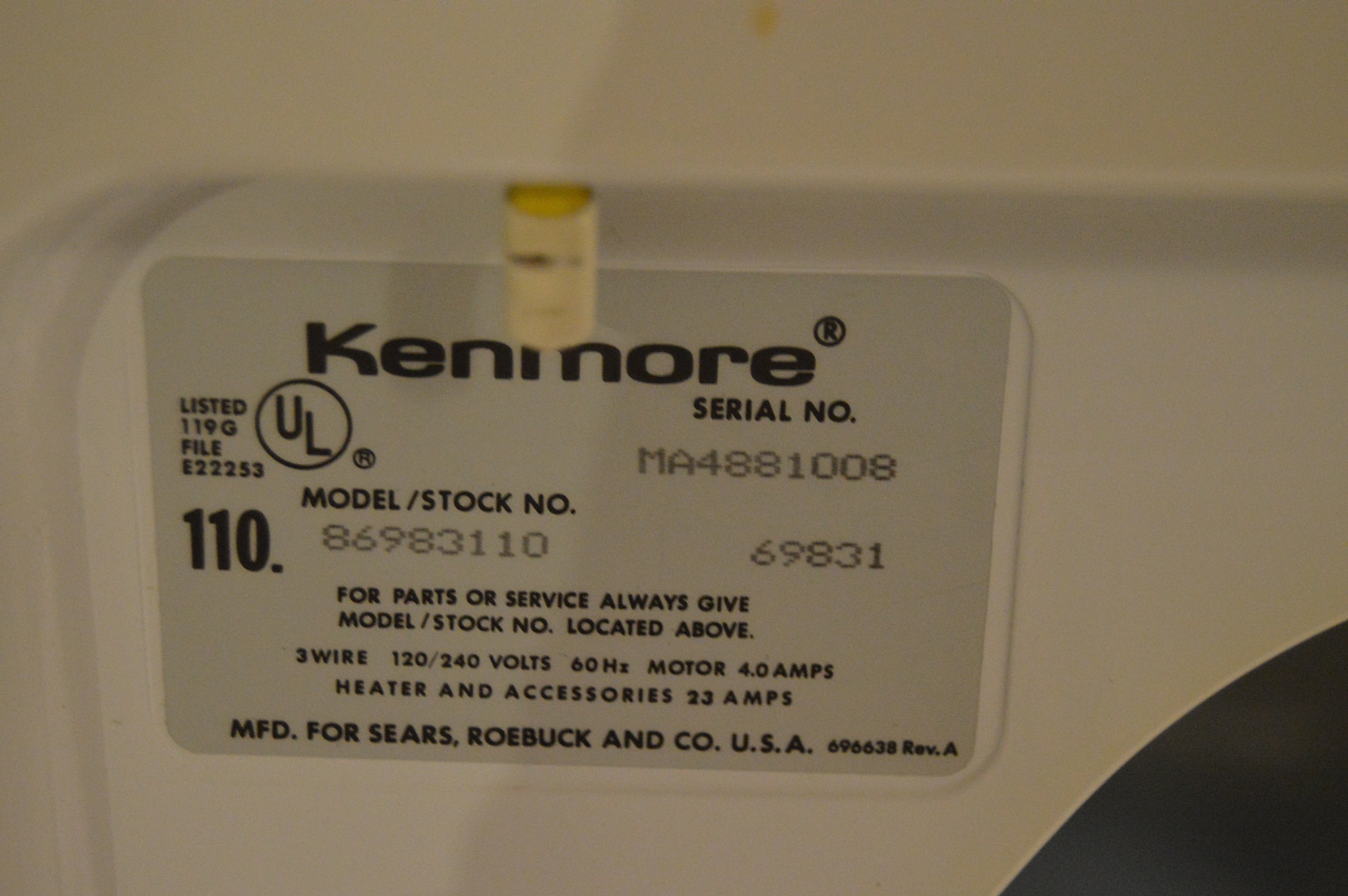 Sears Electric Dryer and Whirlpool Electric Washer