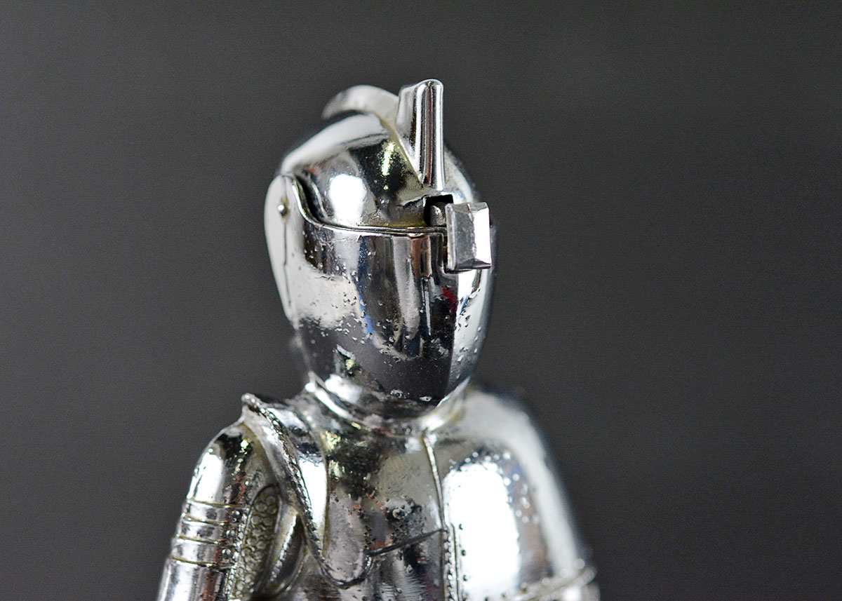 Vintage Knight in Armour Music Box and Table Lighter