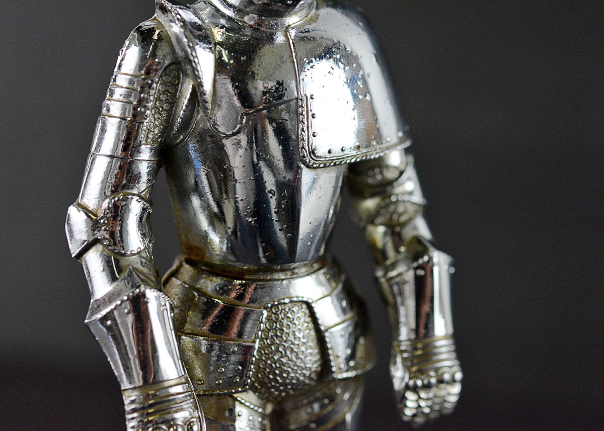 Vintage Knight in Armour Music Box and Table Lighter