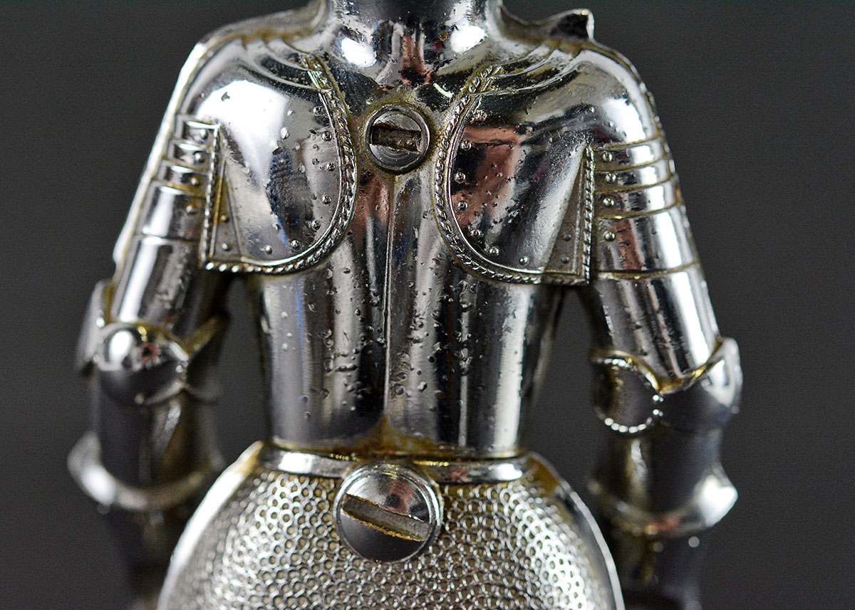 Vintage Knight in Armour Music Box and Table Lighter