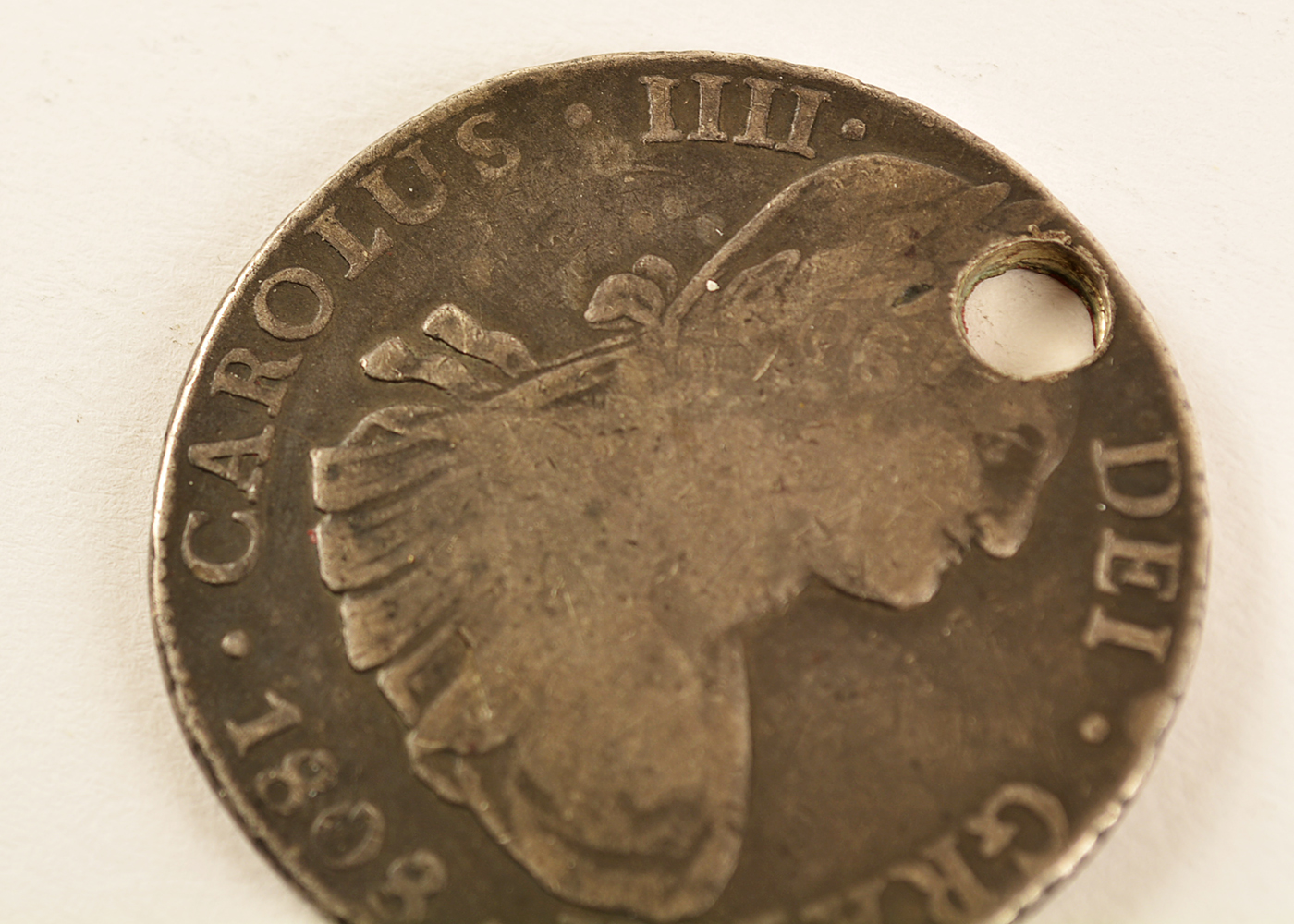 1808 Carolus IIII Dei Gratia 8 Real Silver Coin