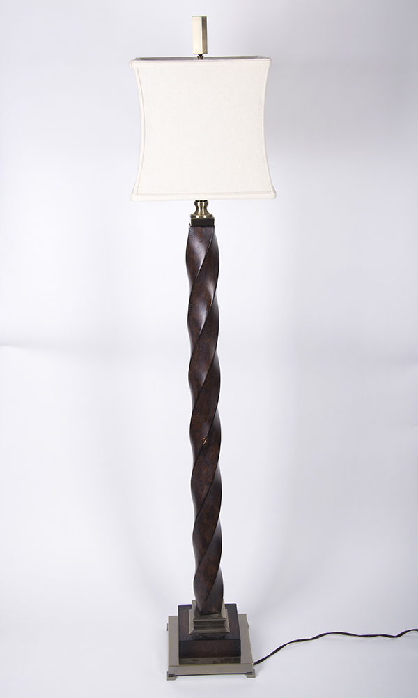 Twisted Wood Floor Lamp