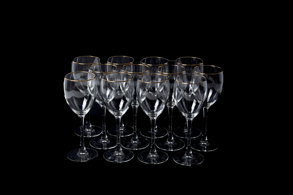 Luminarc Montego Gold Wine Glasses