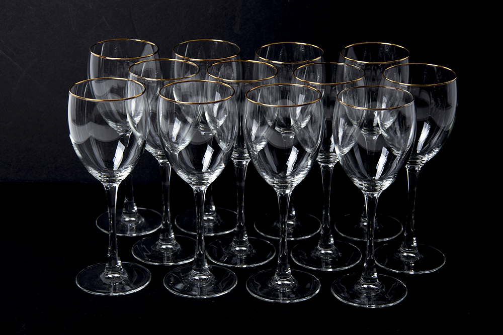 Luminarc Montego Gold Wine Glasses