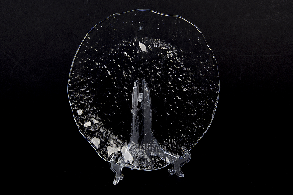 Textured Glass Dinner Plates