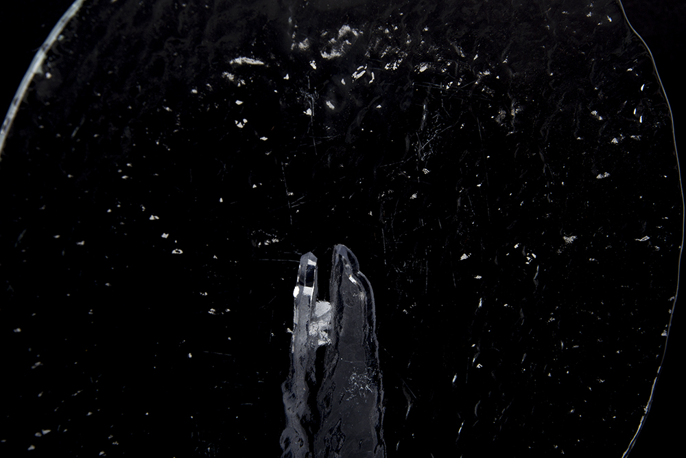 Textured Glass Dinner Plates