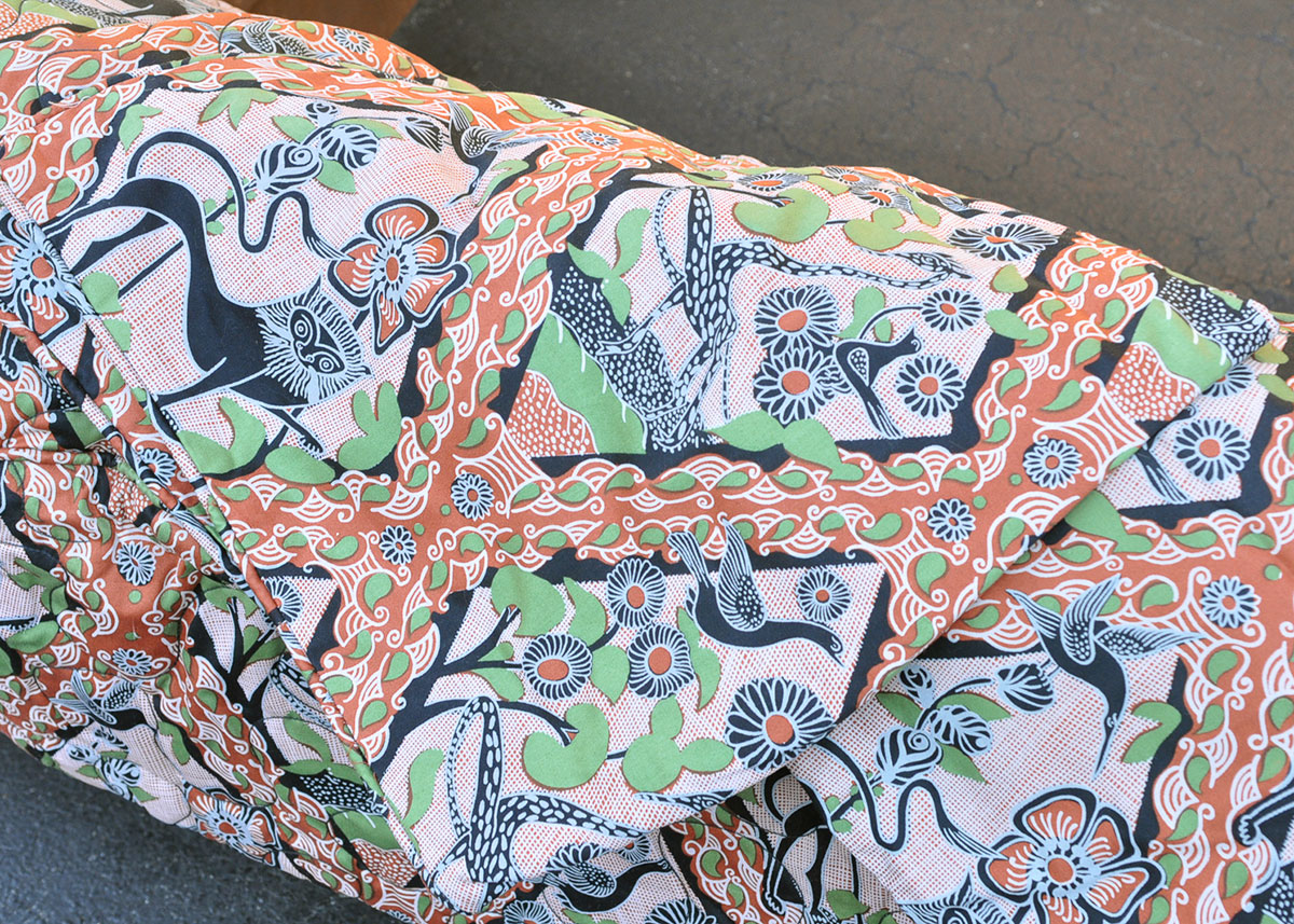 Walnut Paneled Four Post Bed with Custom Canopy and Linens