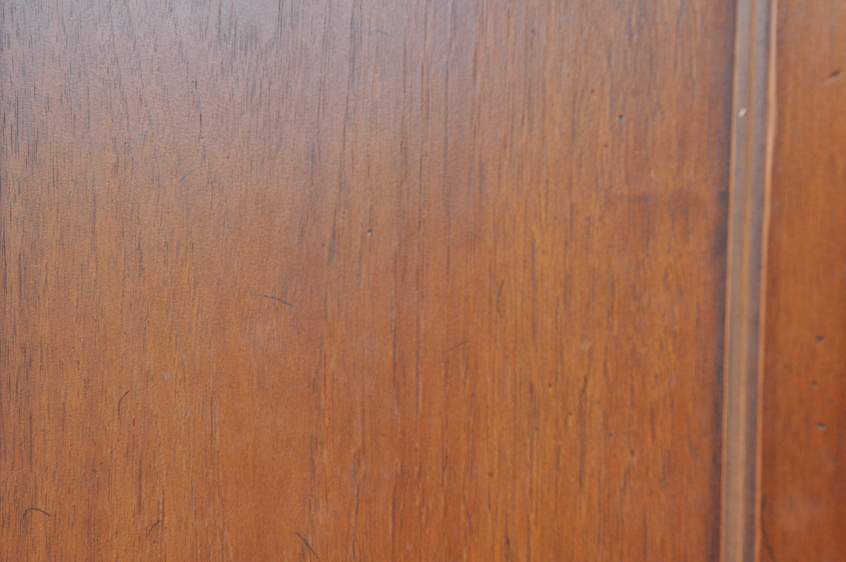 Walnut Paneled Four Post Bed with Custom Canopy and Linens