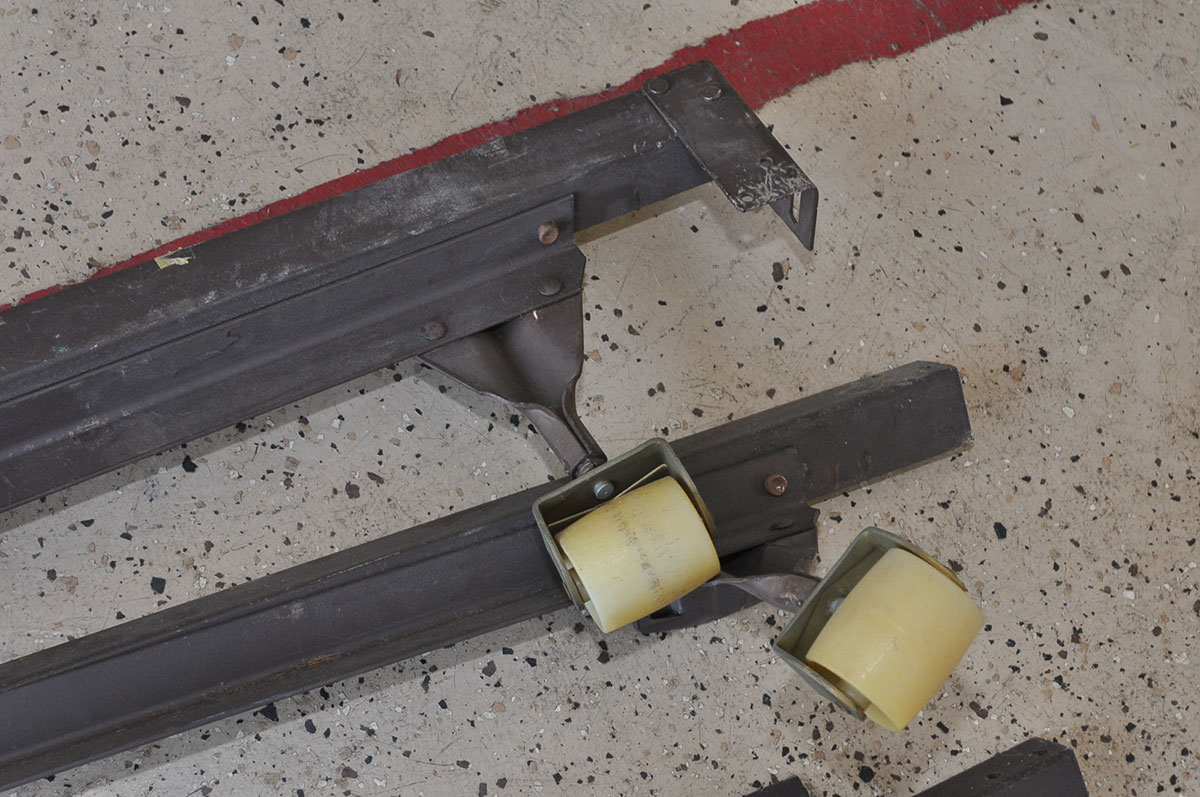 Pair of Metal Adjustable Bed Frames with Casters