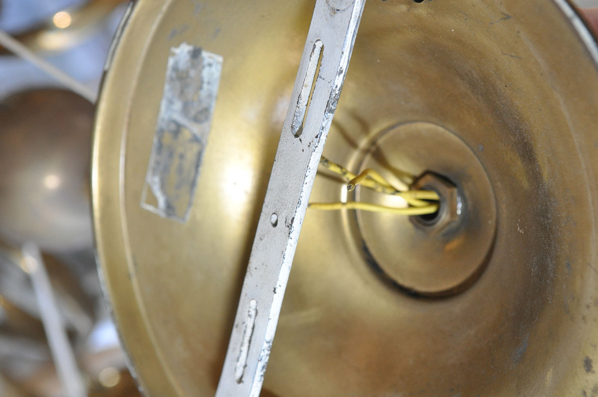 Vintage Brass Colonial Style Chandelier