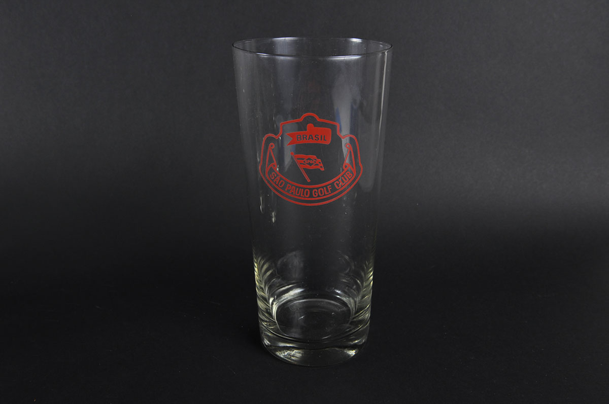Large Set of Tall Glasses "Sao Paulo Golf Club" Branded