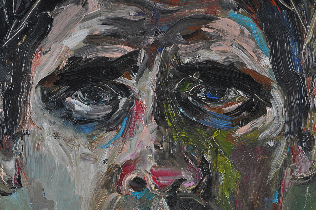Original Oil on Board "Self-Portrait #1" by Shayne Hull