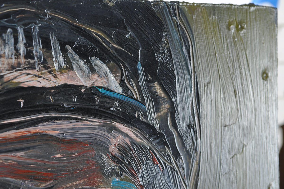 Original Oil on Board "Self-Portrait #1" by Shayne Hull