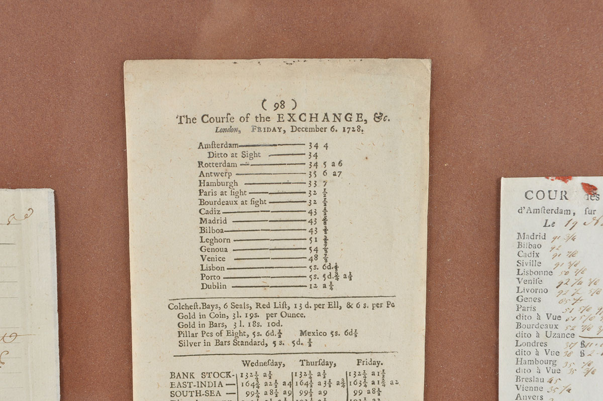 Antique Framed Exchange Documents