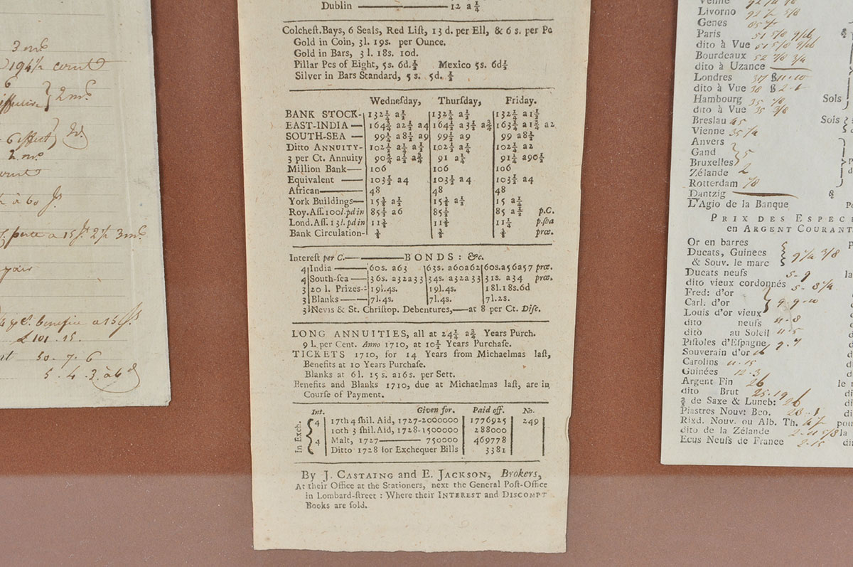 Antique Framed Exchange Documents