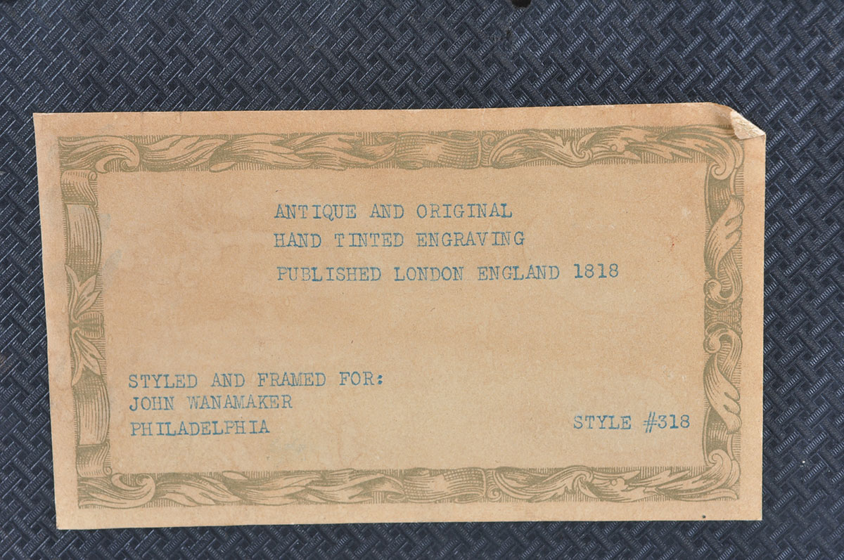 Two Custom Framed Hand Tinted Equine Lithographs