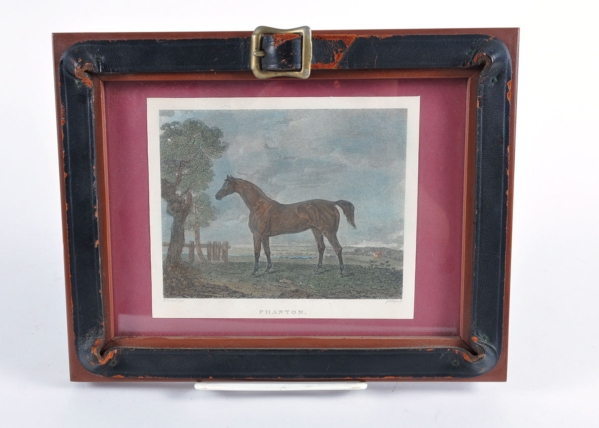 Two Custom Framed Hand Tinted Equine Lithographs