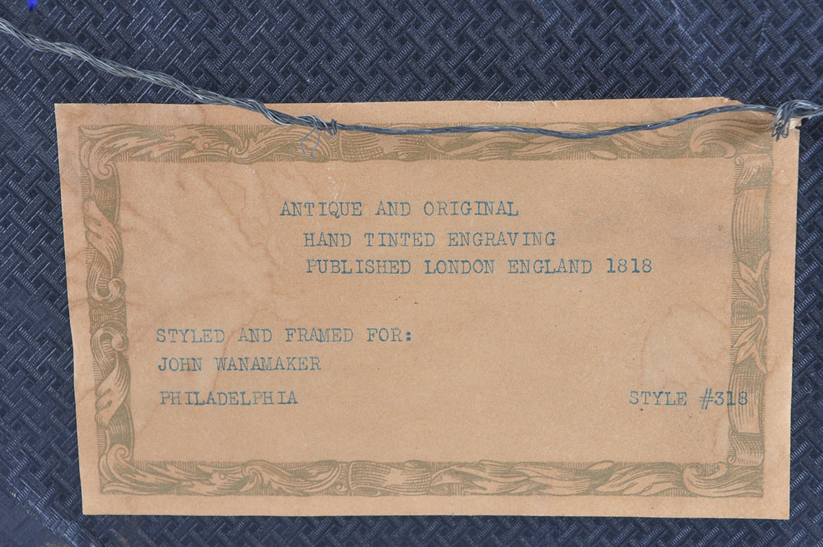 Two Custom Framed Hand Tinted Equine Lithographs