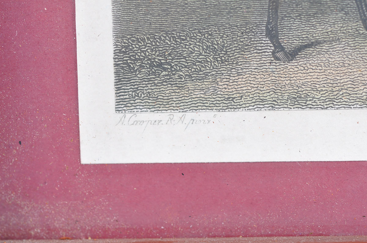 Two Custom Framed Hand Tinted Equine Lithographs