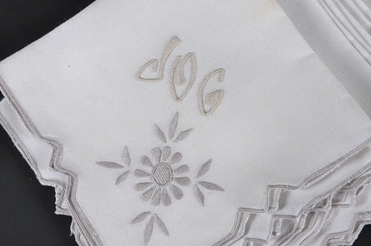 Set of Vintage White Embroidered Table Linens