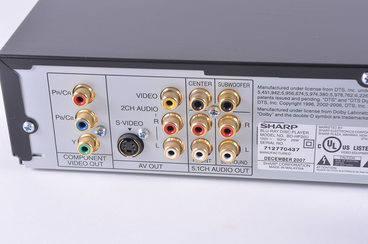 Sharp Aquos High Definition HDMI Blu-ray/DVD Player