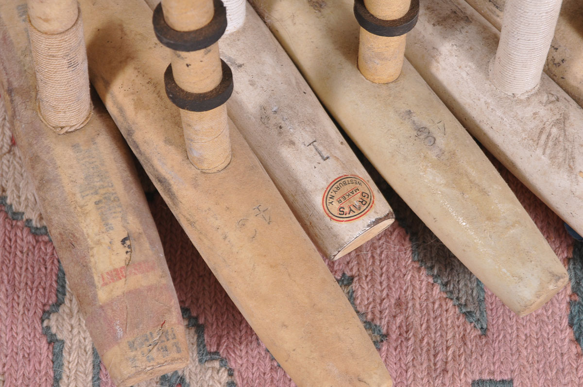 Six Vintage Wood Polo Mallets