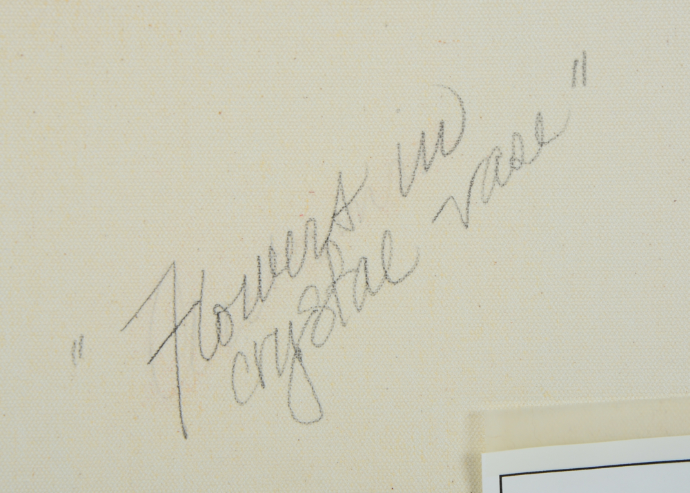 Amy Guist Original Oil on Canvas "Flowers with Crystal Vase"