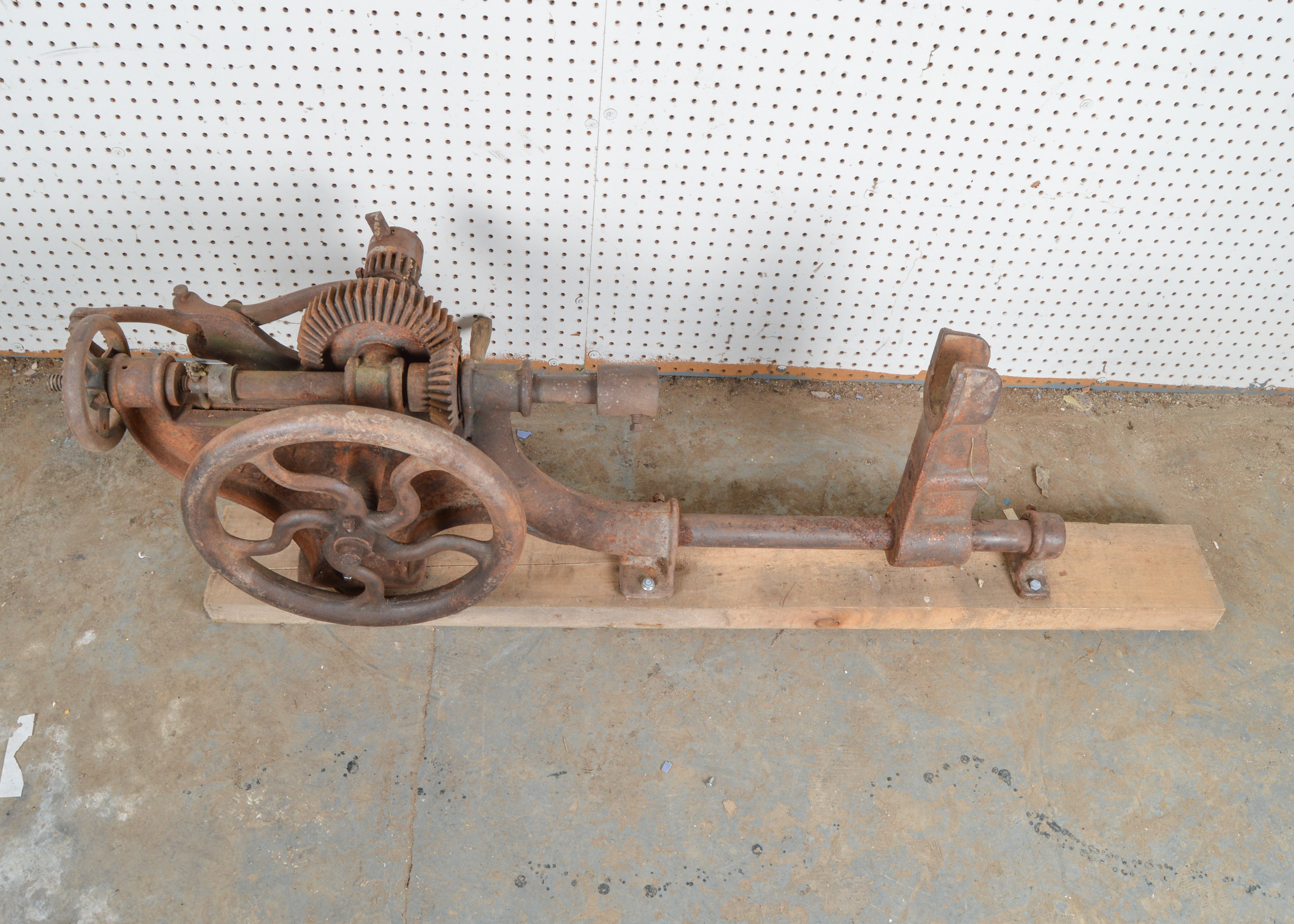 Antique Wall Mount Hand Crank Drill Press