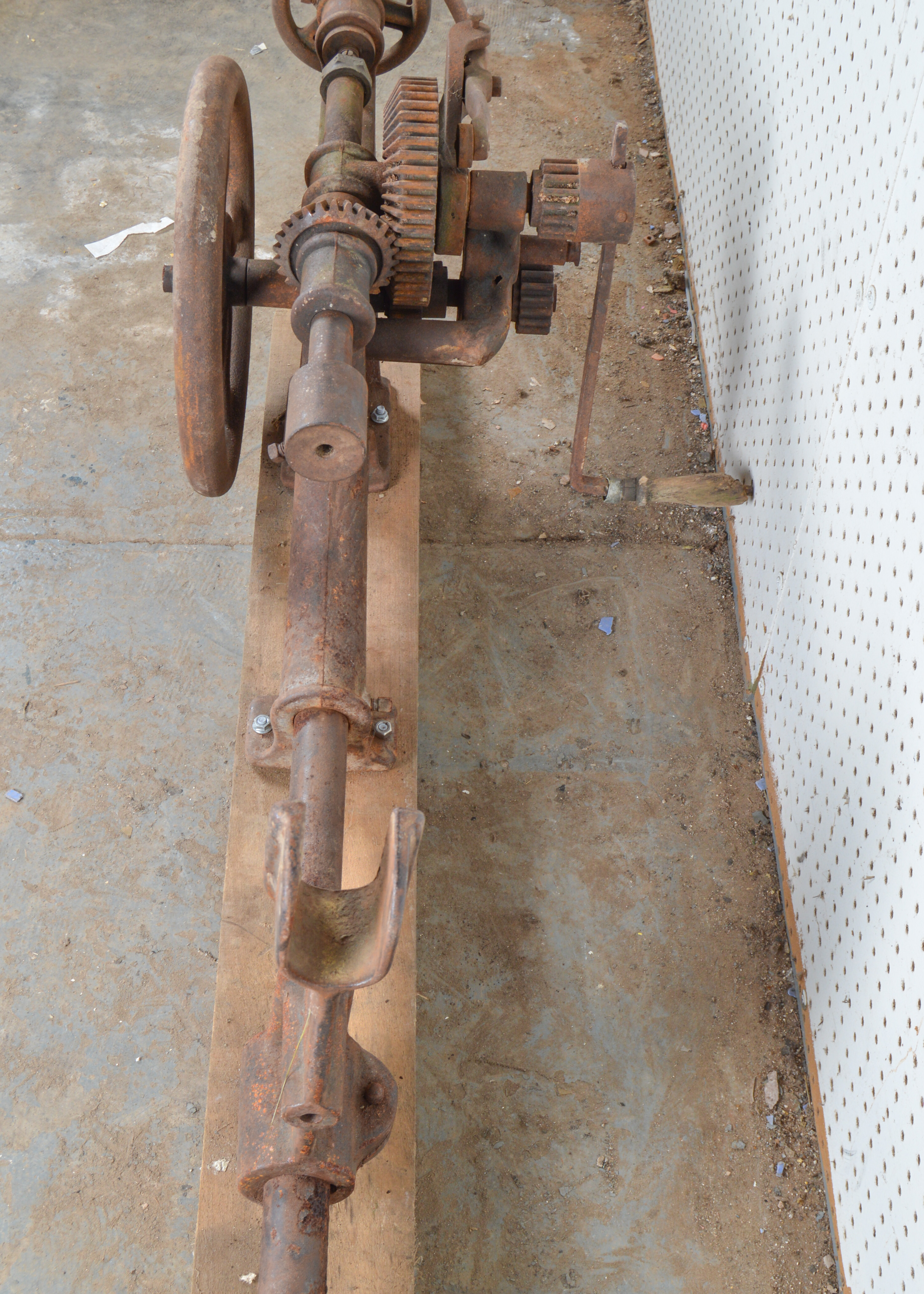 Antique Wall Mount Hand Crank Drill Press