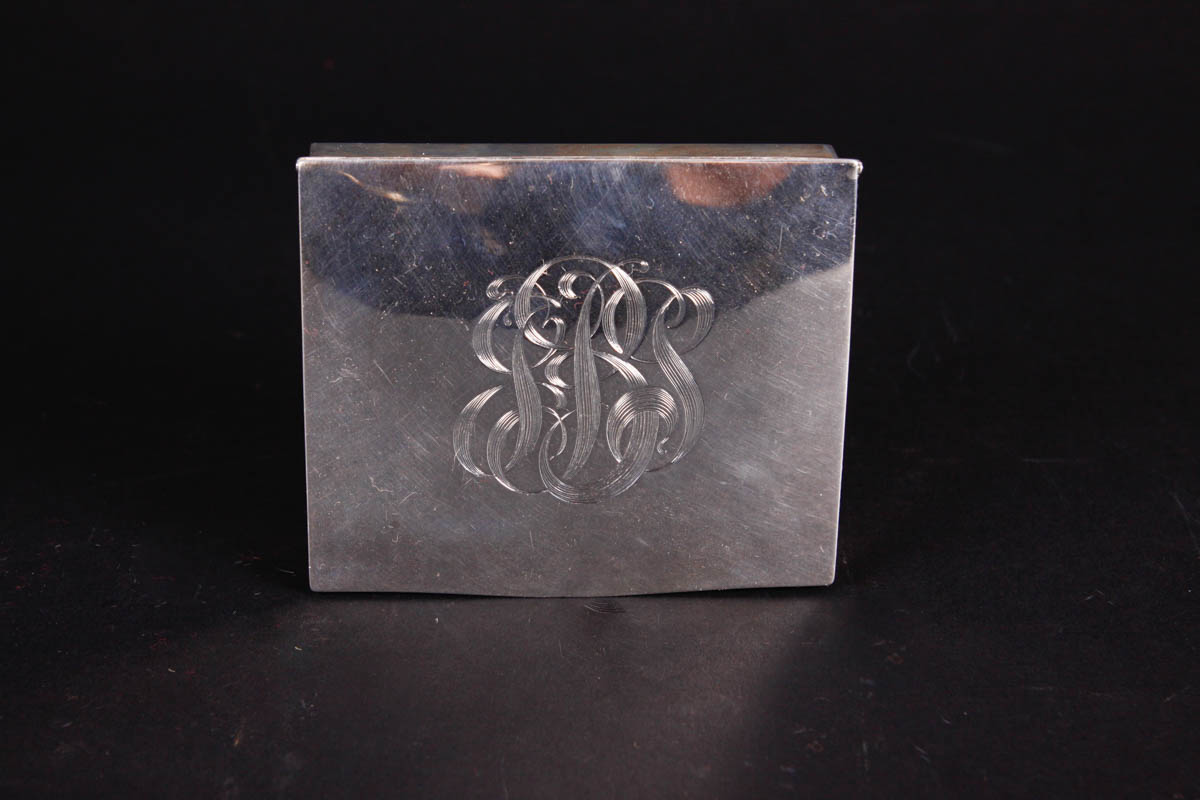 Gorham Sterling Clothes Brush and Sterling Trinket Box