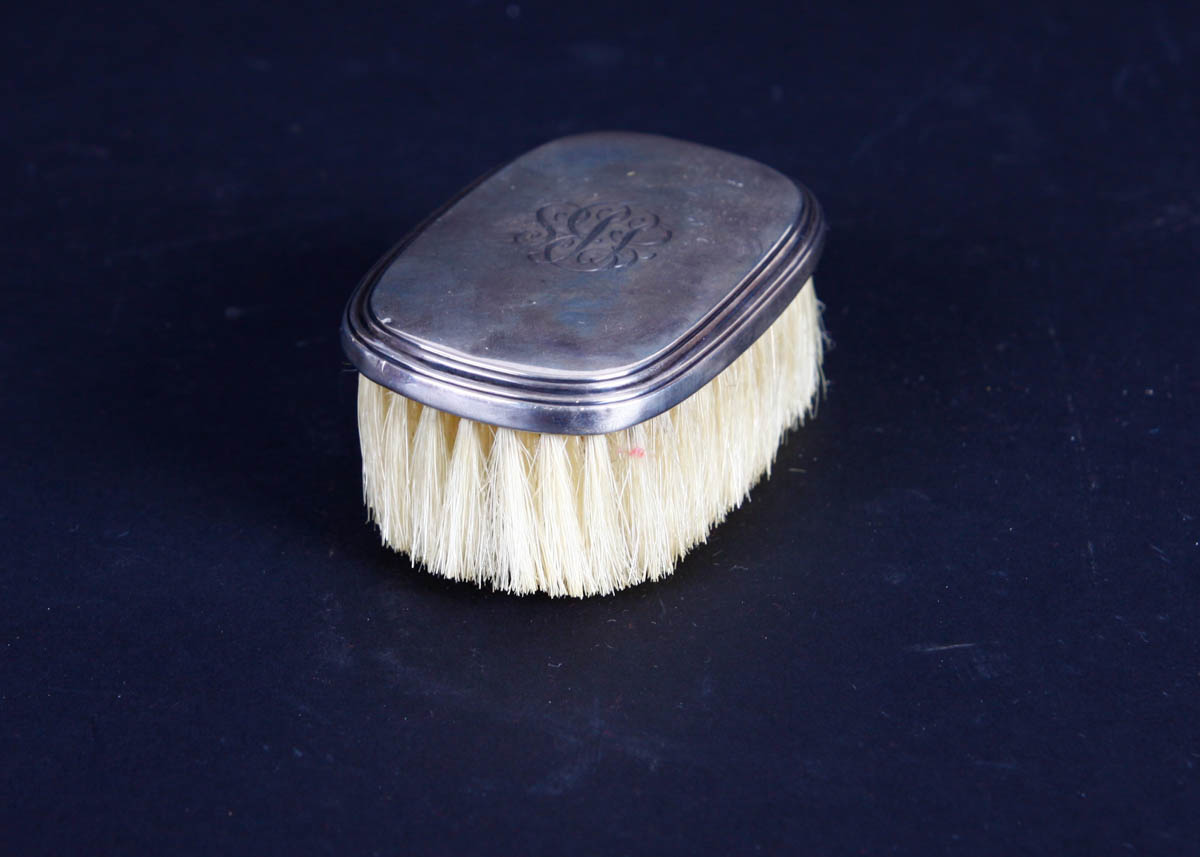 Gorham Sterling Clothes Brush and Sterling Trinket Box