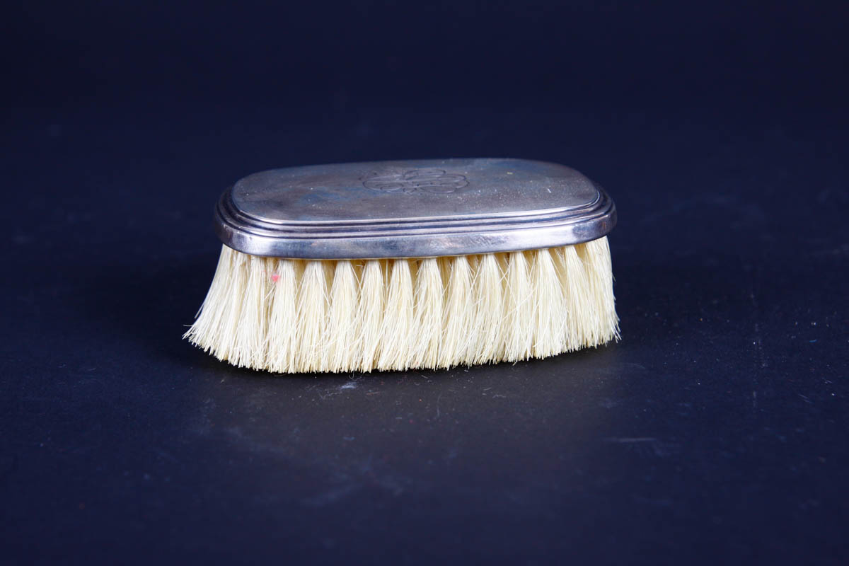 Gorham Sterling Clothes Brush and Sterling Trinket Box