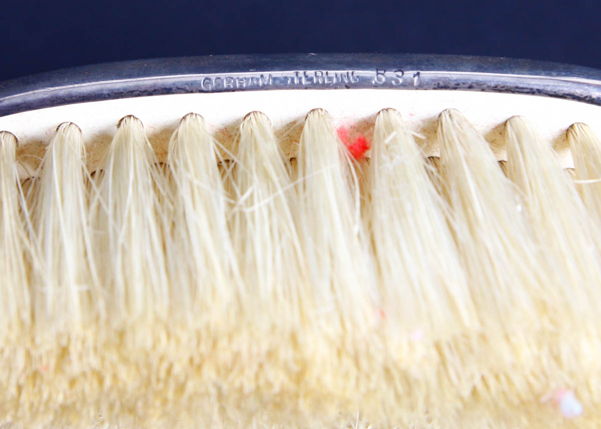 Gorham Sterling Clothes Brush and Sterling Trinket Box