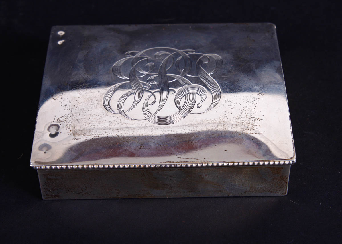 Gorham Sterling Clothes Brush and Sterling Trinket Box