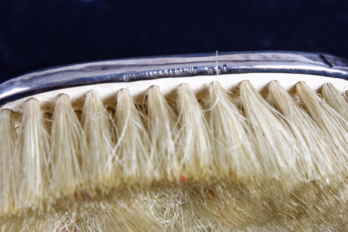 Gorham Sterling Clothes Brush and Sterling Trinket Box