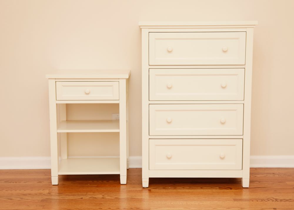Pottery Barn Chest of Drawers and Bedside Table