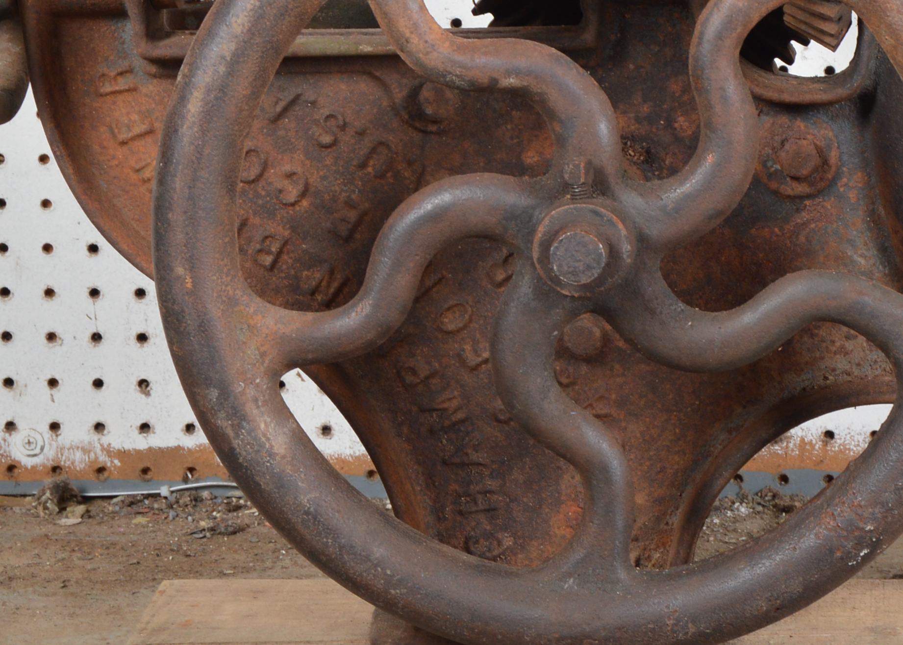 Antique Wall Mount Hand Crank Drill Press